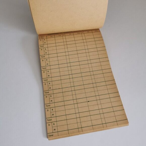 Vintage Canasta Samba Score Pad Junk Journal Pages Notepad Aged Paper Retro Card - Picture 4 of 8